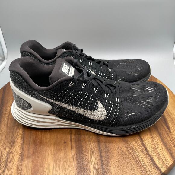 Nike Lunarglide 7 Shoes Mens Size 13 Black Running Comfort Walking Road Sneakers - Picture 1 of 8